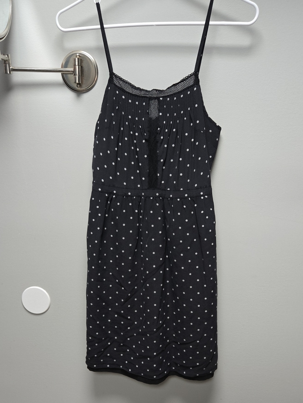 Madewell Black Polka Dot Slip Dress